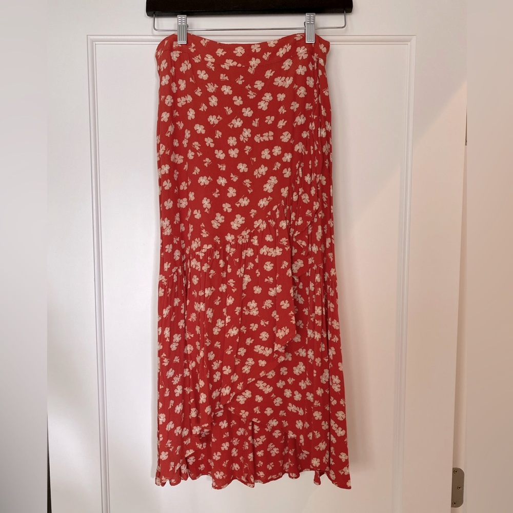 Madewell Ruffle Wrap Midi Floral Skirt | Size 4 | Only Worn Once